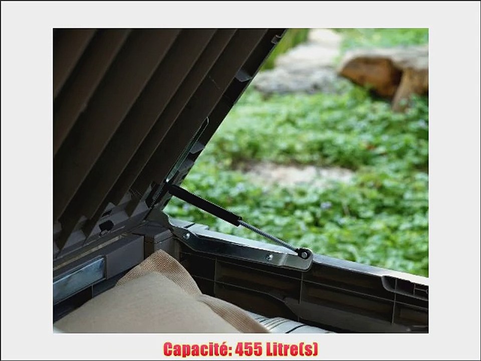 Chalet-Jardin 12COFFRELUXE455L Coffre de Rangement pour le Jardin Taupe 455 L