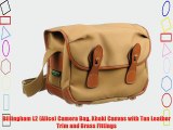 Billingham L2 (Alice) Camera Bag Khaki Canvas with Tan Leather Trim and Brass Fittings
