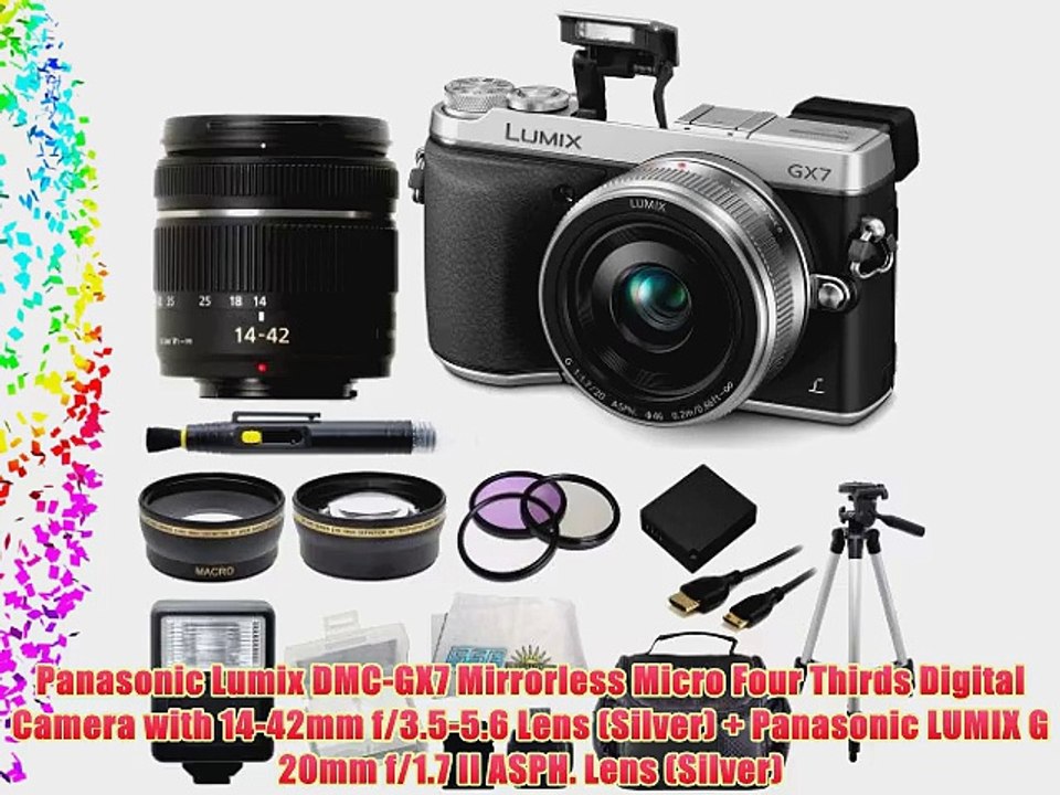Panasonic Lumix DMC-GX7 Mirrorless Micro Four Thirds Digital Camera Kit with 14-42mm f/3.5-5.6