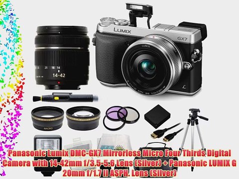 Panasonic Lumix DMC-GX7 Mirrorless Micro Four Thirds Digital Camera Kit with 14-42mm f/3.5-5.6