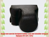 COSMOS Brown Leather Case Cover Bag For Olympus EPL1 EPL-1 EPL2 Camera   Cosmos cable tie