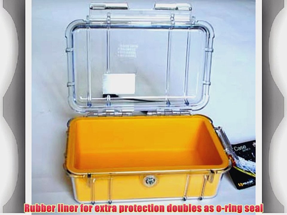 Pelican 1050 Micro Case Clear with Yellow Liner