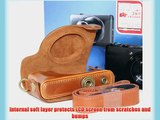 MegaGear Ever Ready Protective Light Brown Leather Camera Case Bag for Canon Power Shot S120