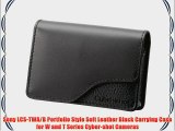 Sony LCS-TWA/B Portfolio Style Soft Leather Black Carrying Case for W and T Series Cyber-shot