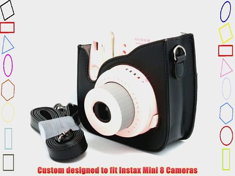 NodArtisan Black PU Leather fuji mini case for Fujifilm Instax Mini 8 Case bag