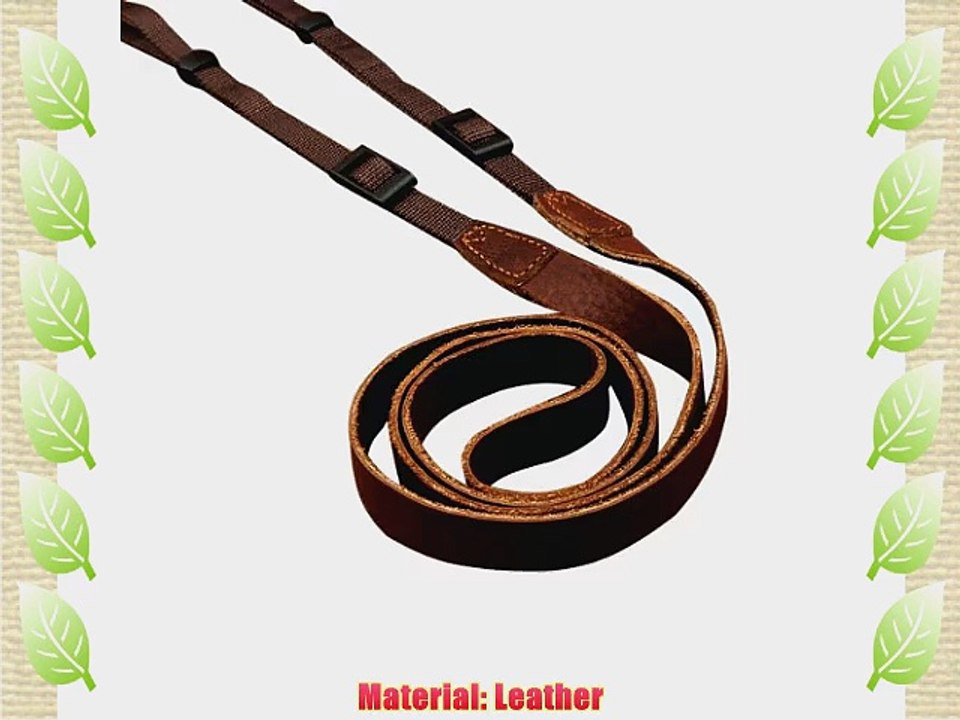 Adjustable Dark Brown Soft Handmade Universal Genuine Leather Camera Neck Strap for Leica Sony