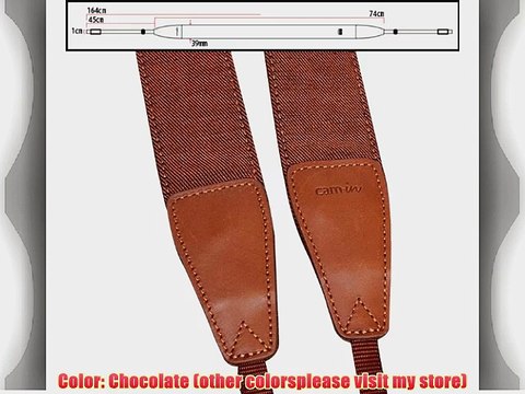 Chocolate Denim/Leather Universal Camera Shoulder Neck Strap DSLR SLR 7173