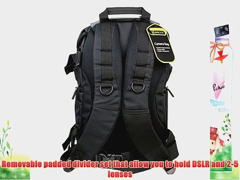 Evecase Professional DSLR Camera Backpack Case for Nikon D610 D750 D7100 D7000 D5500 D5300