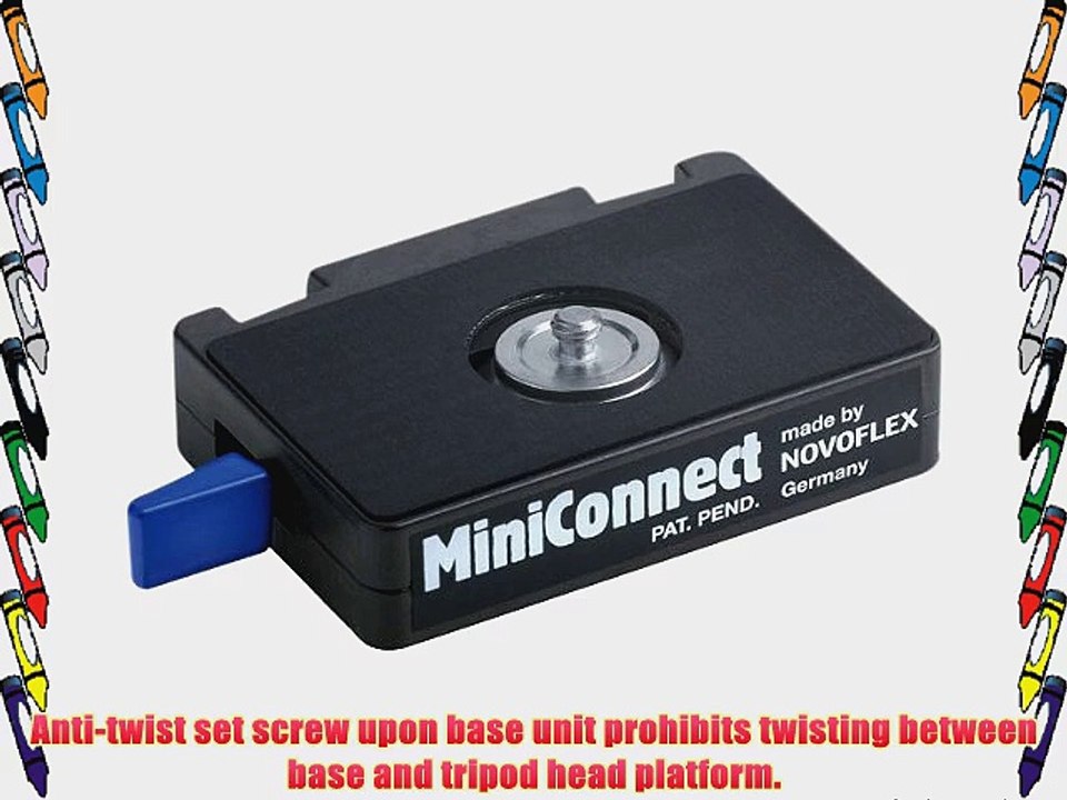 Novoflex MC-PROFI Mini Connect Set with Three 1/4in Plates and Neck Strap