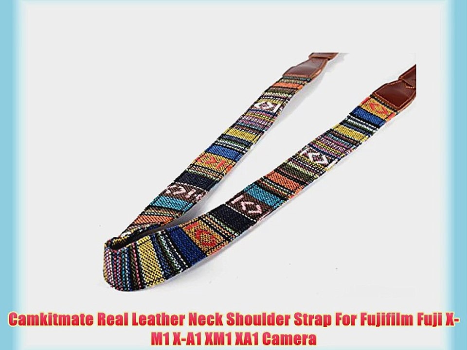 Camkitmate Real Leather Neck Shoulder Strap For Fujifilm Fuji X-M1 X-A1 XM1 XA1 Camera