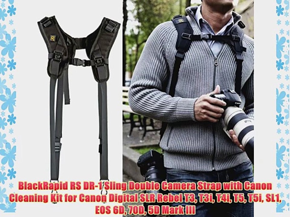 BlackRapid RS DR-1 Sling Double Camera Strap with Canon Cleaning Kit for Canon Digital SLR