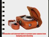 MegaGear Ever Ready Protective Light Brown Leather Camera Case Bag for Nikon COOLPIX A with