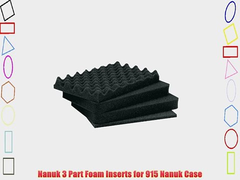 Nanuk 3 Part Foam Inserts for 915 Nanuk Case