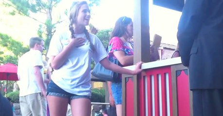 Crazy Girl At Disney World Gets Mad