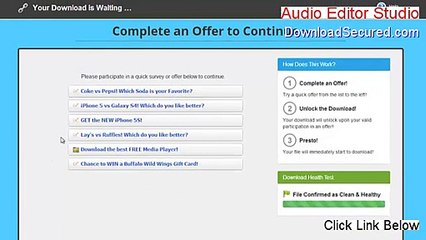 Audio Editor Studio Download Free (Instant Download 2015)