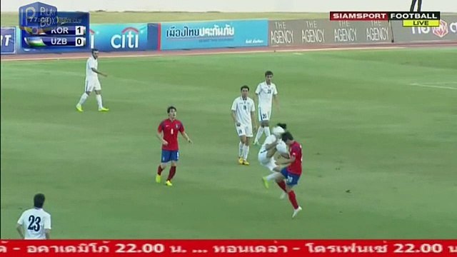 Incroyabel ! Kung-Fu et Coup de poing dans un match de football Ousbekistan vs Corée du Sud (U'22)