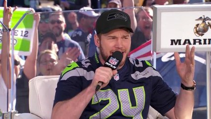 Chris Pratt shows Seahawks allegiance