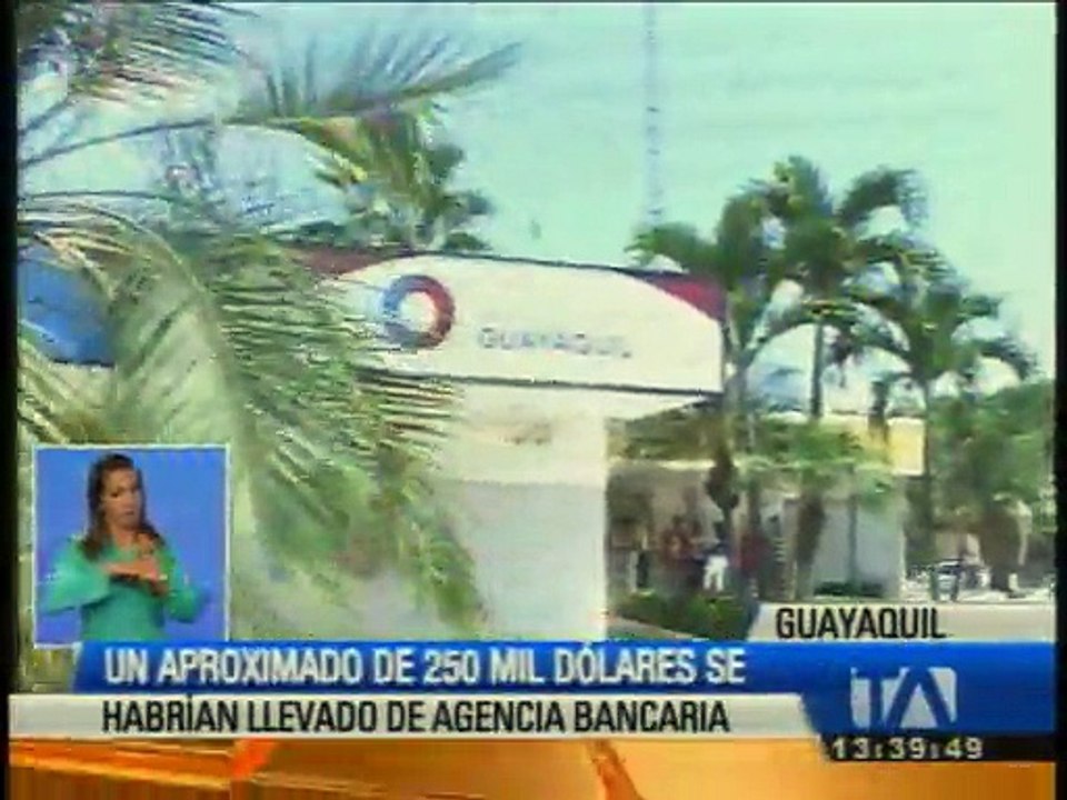 Guardia asalta agencia bancaria