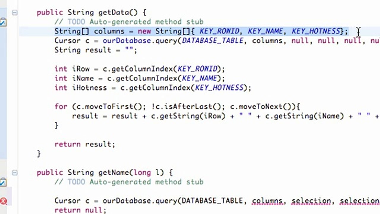 Android Application Development - 122 - Getting a Specific Entry
