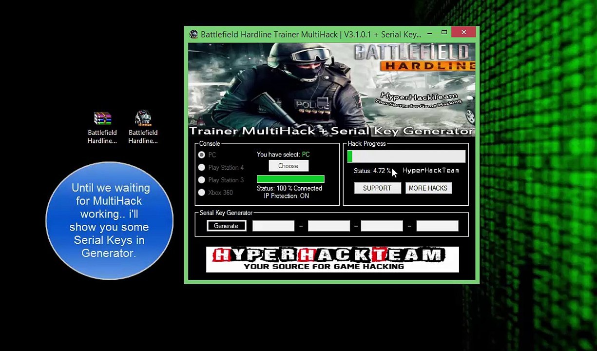 Battlefield Hardline MultiHack Trainer V3.1.0.1 New Method 2015 | 100% Working