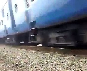 Insanely dangerous train stunt performed in India