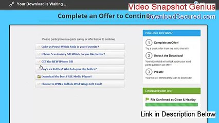 Video Snapshot Genius Full Download (Download Here)