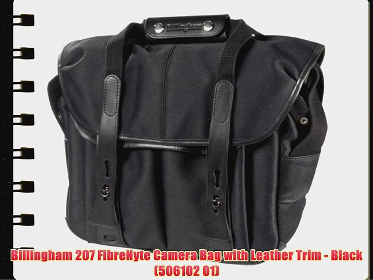 Billingham 207 Black FibreNyte Camera Bag with Black Leather Trim