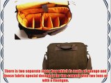 Derkang Waterproof Canvas Shoulder Camera Bag Video Portable Carry Case DSLR Laptop Bag for
