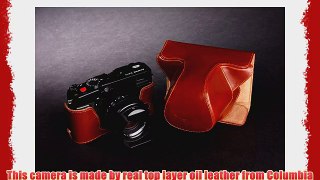 Handmade Genuine real Leather Full Camera Case bag cover for FUJIFILM X-Pro1 Brown Bottom opening