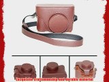 Leather Camera Bag Case For Fujifilm FUJI Finepix X10 LC-X10 Brown