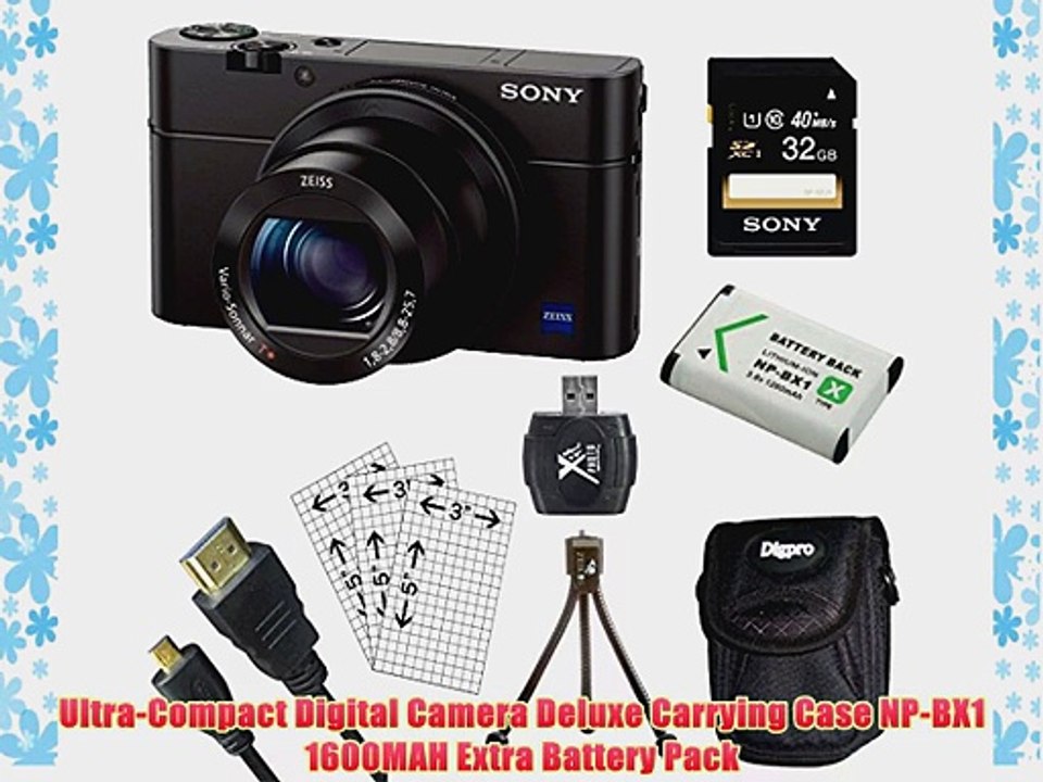 Sony DSC-RX100M III DSC-RX100M3 RX100M3 Cyber-shot Digital Still Camera Bundle with 32GB Card