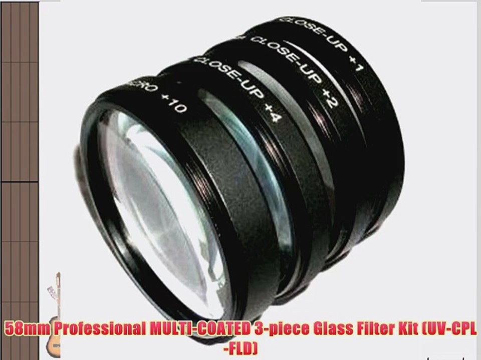 SaveOn Professional HD Wide Angle and Telephoto Lens w/ Adapter   Multi-Coated 3pc Filter Kit