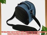 VG Navy Blue Laurel DSLR Camera Carrying Bag with Removable Shoulder Strap for Canon PowerShot