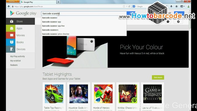 Scanning designed barcodes using Android Device