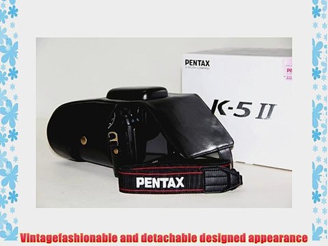 Dengpin Retro Detachable Protective PU Leather Camera CaseBag with Shoulder Strap for Pentax