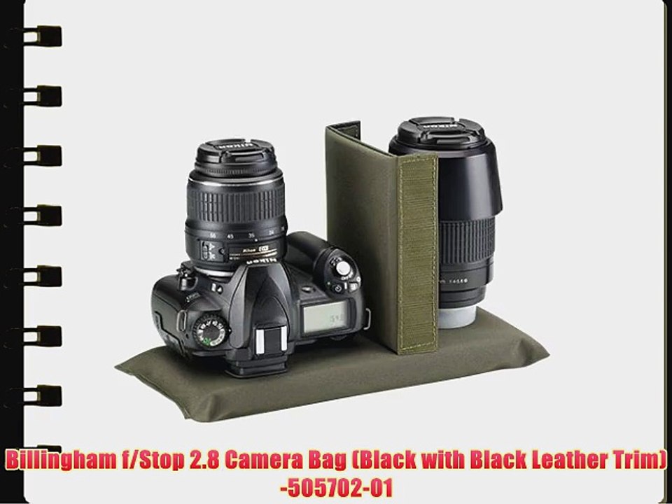 Billingham f/Stop 2.8 Camera Bag (Black with Black Leather Trim)-505702-01