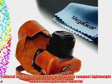 MegaGear Ever Ready Protective Leather Camera Case Bag for Panasonic?FZ1000 (Light Brown)