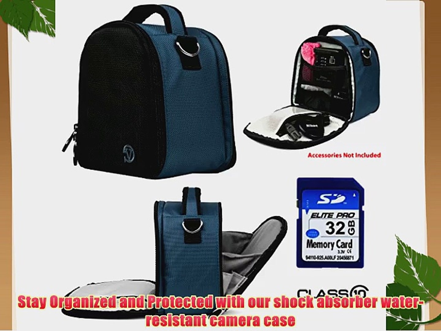 ⁣Laurel Travel Camera Bag Case For Canon EOS Rebel T5i T5 T3i T3i SL1 Digital SLR Camera   32GB