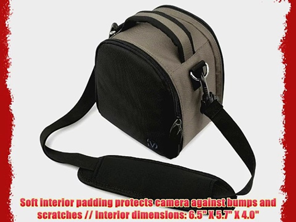 Stylish Elegant Laurel Steel Grey Handbag Camera Bag with Adjustable Shoulder Strap for Canon