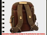 Caden N5 Canvas Retro Digital Camera Rucksack Shoulder Bag Backpack Waterproof Brown for DSLR