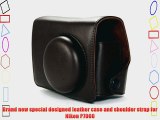 COSMOS Brown Leather Case Cover Bag For Nikon P7000 Camera   Cosmos cable tie