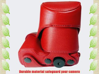 RED COLOR Leather Camera Case for Sony NEX-5 E 18-55mm