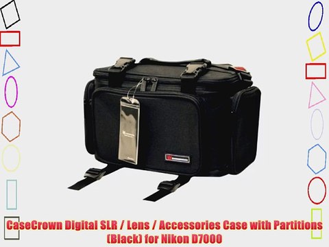 CaseCrown Digital SLR / Lens / Accessories Case with Partitions (Black) for Nikon D7000