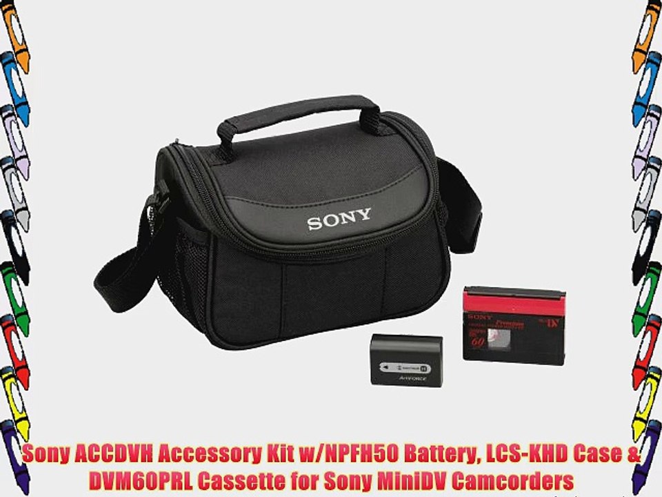 Sony ACCDVH Accessory Kit w/NPFH50 Battery LCS-KHD Case