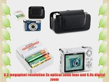 Fujifilm Finepix A805 Blue Camera Bundle (8.3 Mp Digital Camera Leather Case 2 Batteries