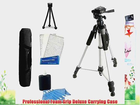 57 Camera / Camcorder Tripod w/ Carrying Case Mini Tripod LCD Screen Protectors Camera