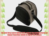 VG Steel Gray Laurel DSLR Camera Carrying Bag with Removable Shoulder Strap for Canon PowerShot