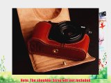 Genuine real COW leather case bag cover for Nikon P7700 P-7700 Camera 2 parts brown color