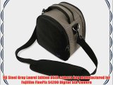 VG Steel Gray Laurel DSLR Camera Carrying Bag with Removable Shoulder Strap for Fujifilm FinePix