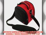 Protective Laurel Red Handbag Camera Bag with Padded Compartment and Adjustable Shoulder Strap
